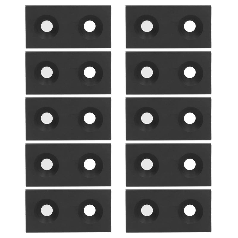 Black Aluminum Profile End Cap 3060 Double Hole 10Pcs Anodized CNC Industrial Frame - Image 2