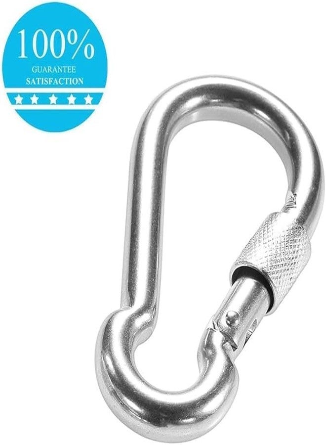 keycraze خطاف KEYCRAZE من الفولاذ المقاوم للصدأ - قفل أمان شديد التحمل لتثبيت الكابلات | خطافات رفع الأثقال، وتسلق الجبال، والصالات الرياضية، والمنزل | حلقة تسلق معدنية M80x8 للاستخدام اليومي (2.8 × 80 مم) - Image 5