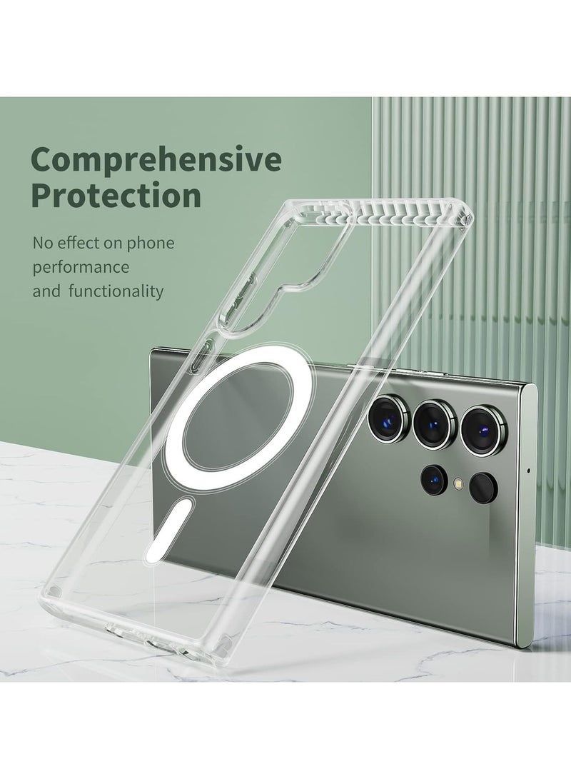 ويكسون جراب شفاف كريستالي لموبايل سامسونج جالاكسي S24 الترا مع حماية كاملة ضد الصفرار ,متوافق الشحن اللاسلكي موبايل ناعم مقاوم للصدمات من البولي يوريثين المقاوم للحرارة - Image 2