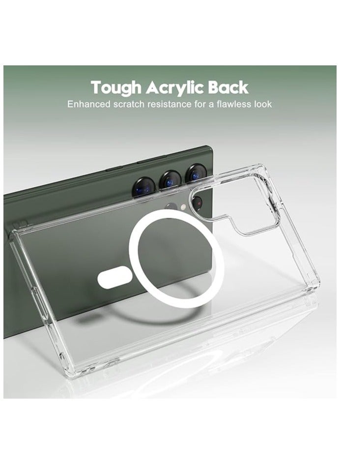 ويكسون جراب شفاف كريستالي لموبايل سامسونج جالاكسي S24 الترا مع حماية كاملة ضد الصفرار ,متوافق الشحن اللاسلكي موبايل ناعم مقاوم للصدمات من البولي يوريثين المقاوم للحرارة - Image 5