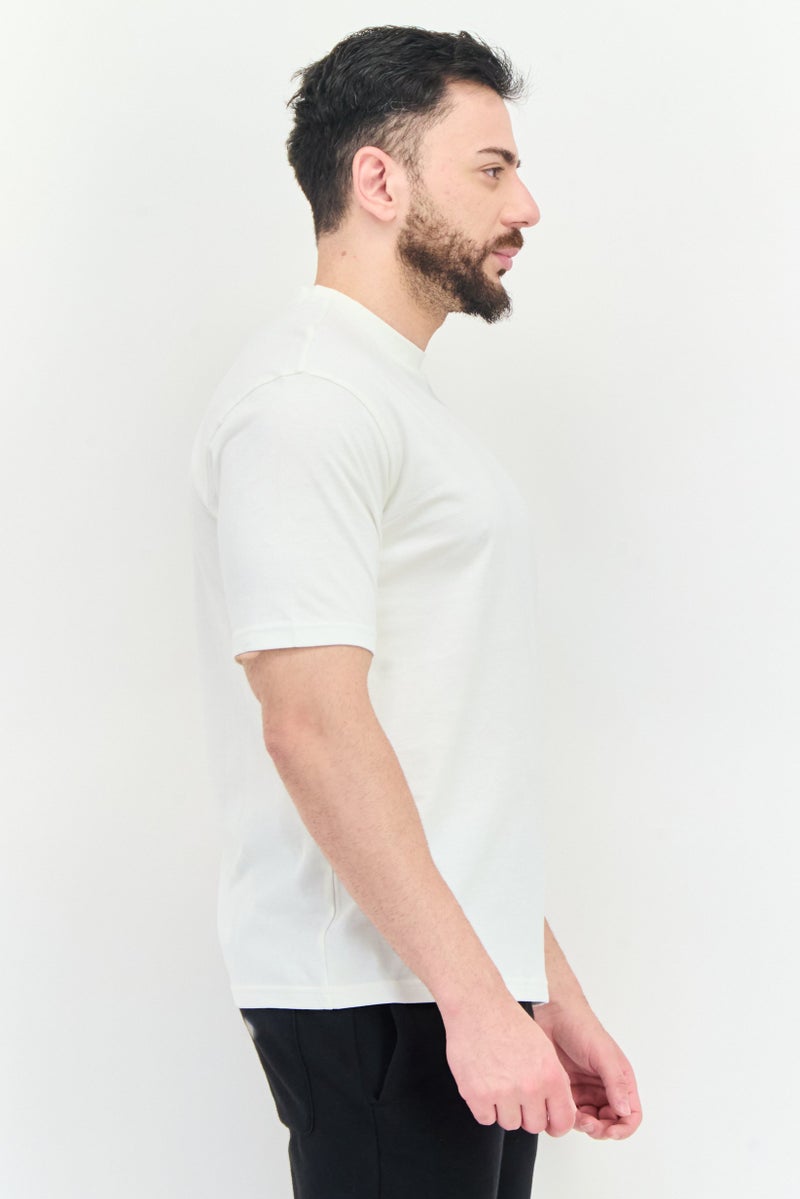 Adidas تي شيرت رياضي للرجال بأكمام قصيرة، خارجي، لون أبيض مائل إلى البيج - Image 3