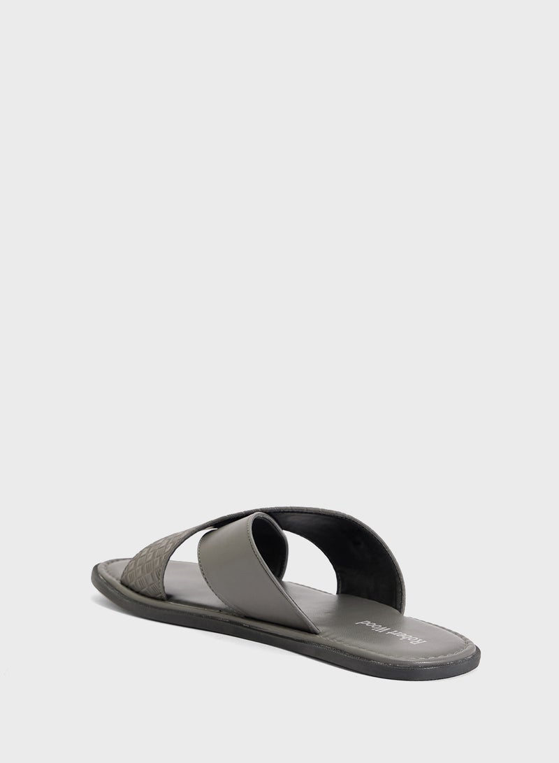 Robert Wood Cross Strap Sandals  - Image 3