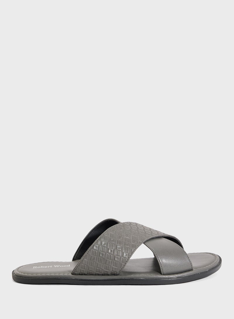 Robert Wood Cross Strap Sandals  - Image 2