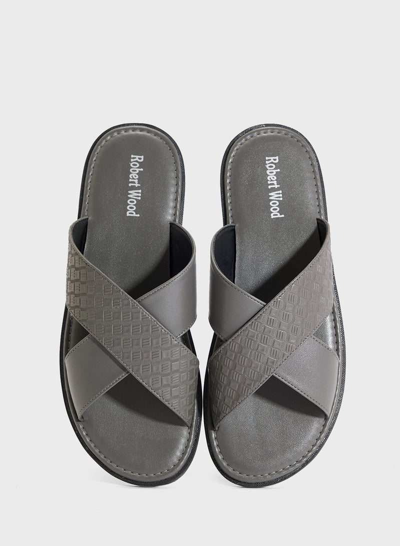 Robert Wood Cross Strap Sandals  - Image 4