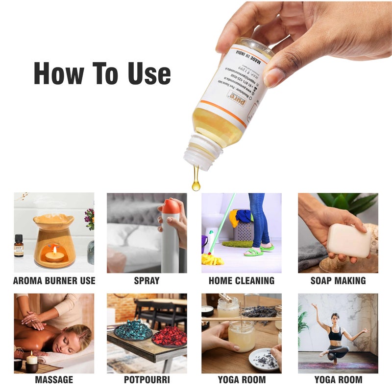 Pure Source India Aroma Oil for Home Fragrance | Best for Aromatherapy | Meditation | Used in Diffusers, Candles, Air Fresheners, Soaps (100ML) (GERANIUM) - Image 3