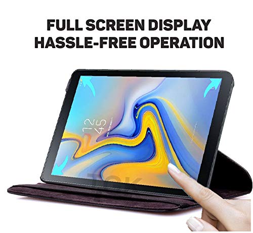 TGK Rotating Cover for Samsung Galaxy Tab A 10.5 inch 2018 (SM-T590/ T595/ T597) Black 360 Degree Smart Leather Case - Image 2
