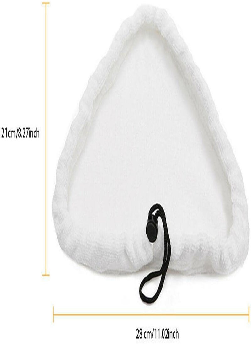 GGOOT - 2 Pcs H20 Mop Pads, Microfibre Mop Pads, Triangle Reusable Floor Replacement Pads Compatible With H20 X5 Cleaning Pads, White - Image 1