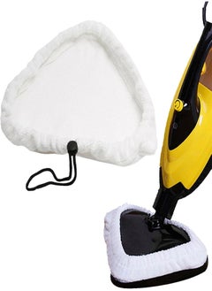 2 Pcs H20 Mop Pads, Microfibre Mop Pads, Triangle Reusable Floor Replacement Pads Compatible With H20 X5 Cleaning Pads, White