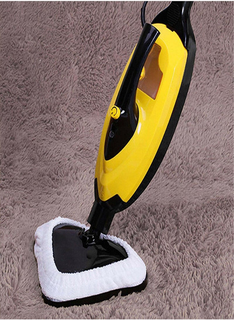 GGOOT - 2 Pcs H20 Mop Pads, Microfibre Mop Pads, Triangle Reusable Floor Replacement Pads Compatible With H20 X5 Cleaning Pads, White - Image 1
