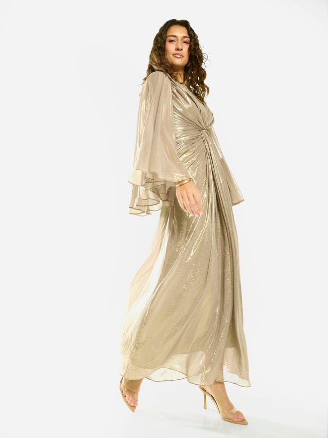 House of Moda Radiant Twist Drape Evening Maxi Dress - Image 5