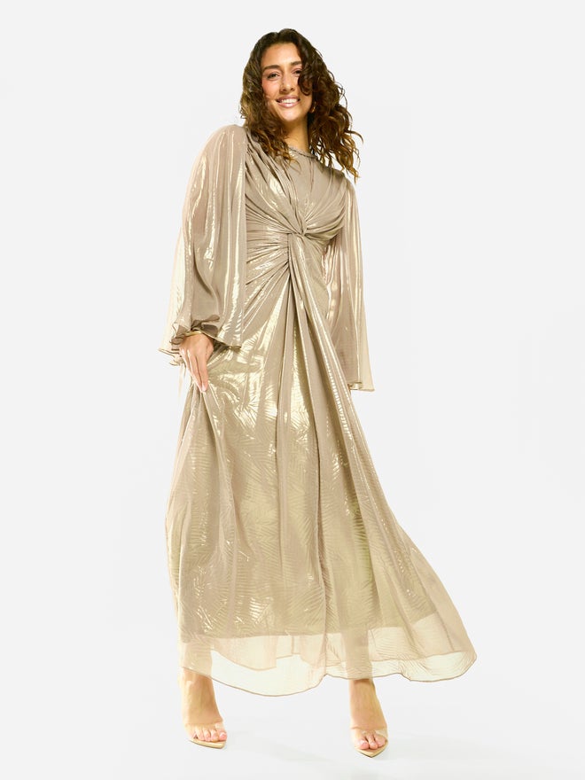 House of Moda Radiant Twist Drape Evening Maxi Dress - Image 4