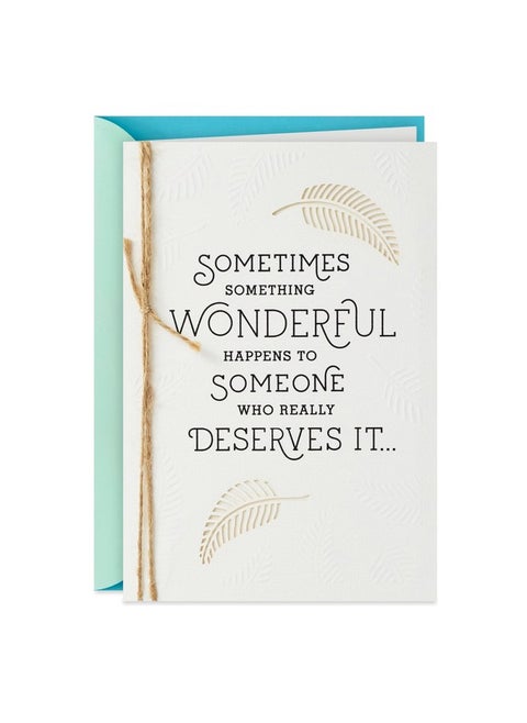 Hallmark Congratulations Card or Graduation Card (Fern Pattern)