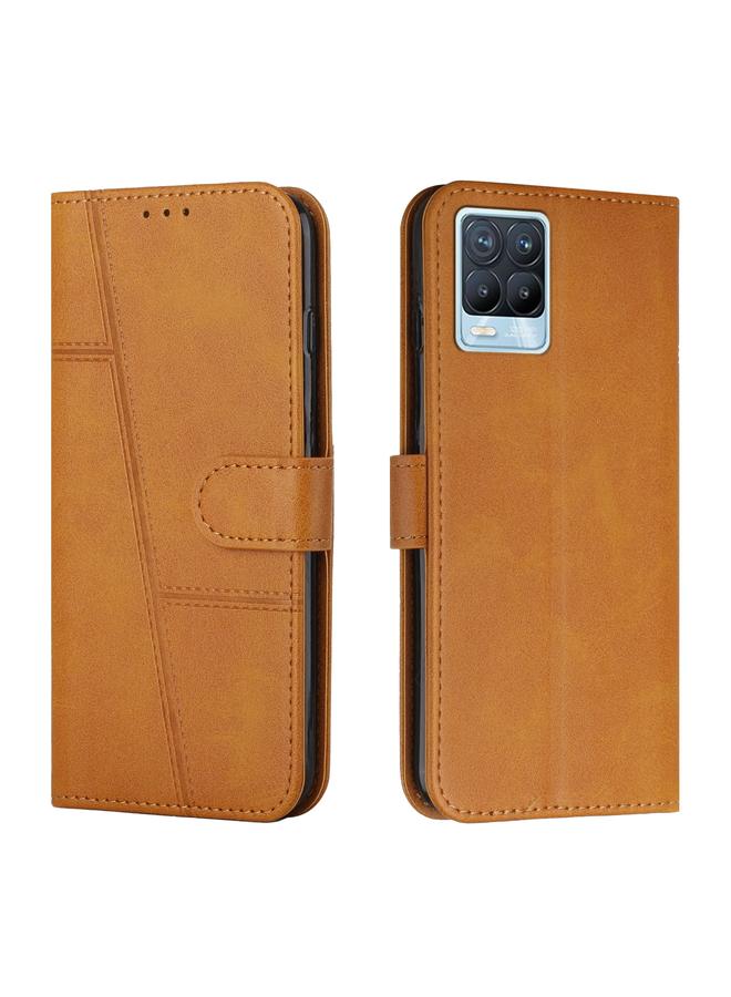 S-TOP Case For OPPO Realme 8 / 8 Pro Stitching Calf Texture Buckle Leather Phone Case - Image 1