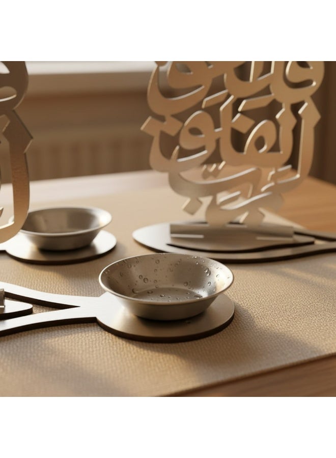 Incense Burner Stand Set of 3 - Silver - Image 5