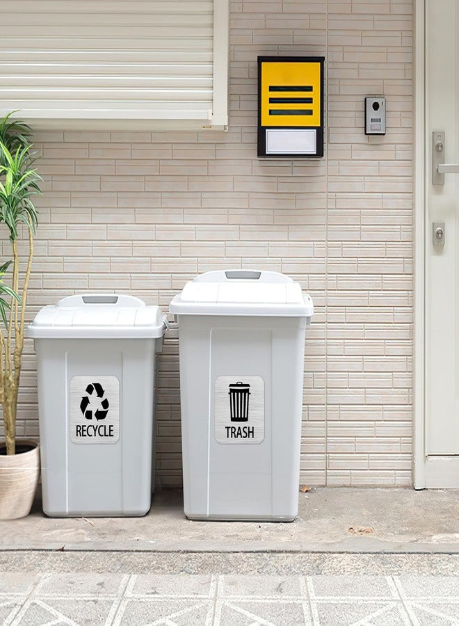 Bueake Recycle and Trash Magnets Sticker for Recycling Bins and Kitchen Cans, 2 Magnetic Sticker Adhesives for Garbage Containers, Outdoor Waste Bin - Image 5