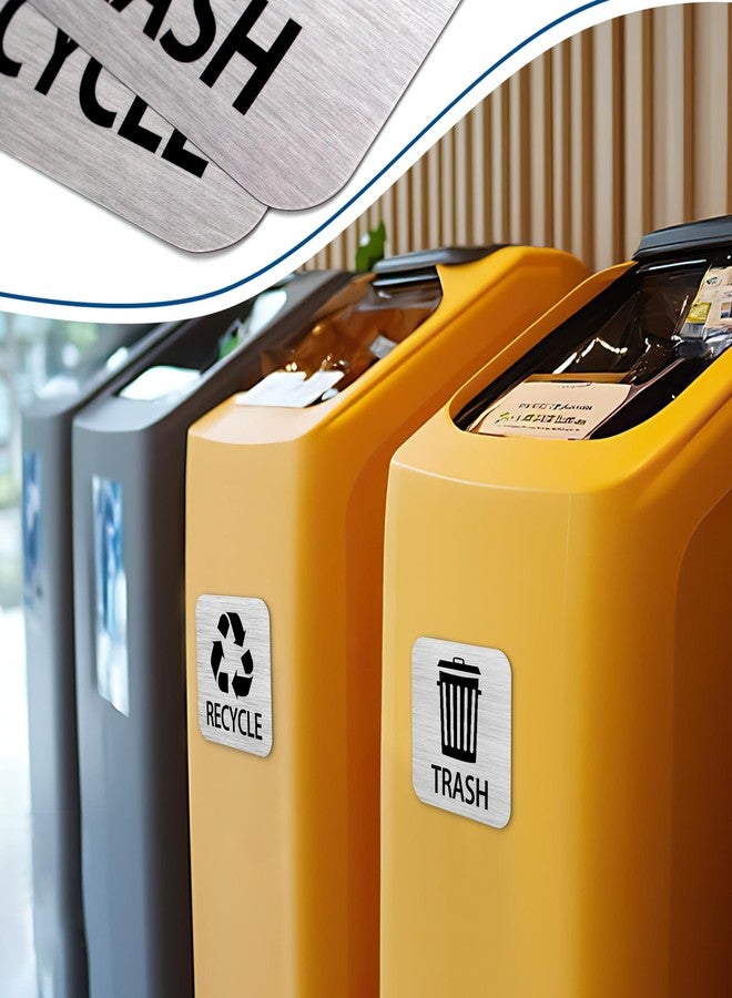 Bueake Recycle and Trash Magnets Sticker for Recycling Bins and Kitchen Cans, 2 Magnetic Sticker Adhesives for Garbage Containers, Outdoor Waste Bin - Image 4