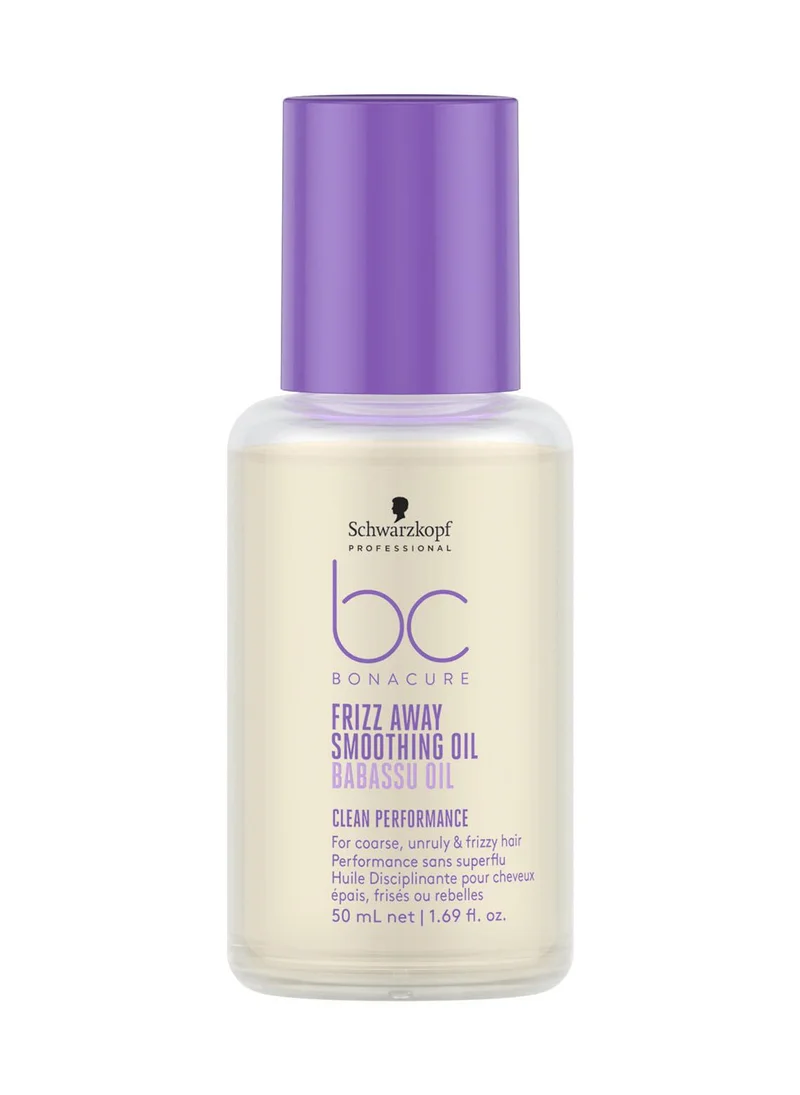 Schwarzkopf Professional Bonacure Frizz Away Smoothing Oil For Frizzy Hair - Vegan - 50ml
