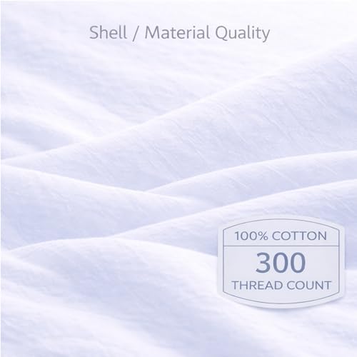 Continental Bedding Harmony White Goose Down Pillow 550 Fill Power Firm Loft 100% Cotton 300 Thread Count Shell Queen Size 2 Pack Made in USA - Image 4
