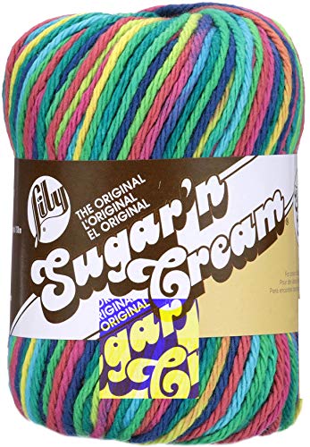 Lily Sugar'n Cream Super Size Ombres Yarn, 3 oz, Psychedelic, 1 Ball - Image 1