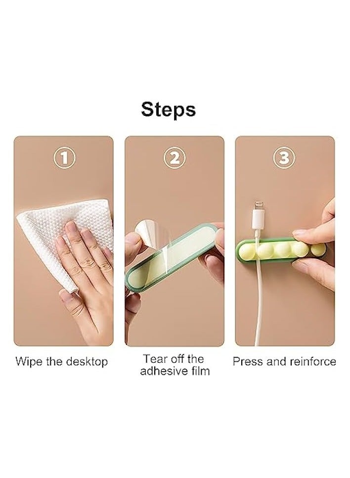 erorex 3 Pack Silicone Cable Holder Clips, Cord Management Organizers, Versatile Cable Organizer for Desk, Nightstand, Office, and Home Use - Image 4