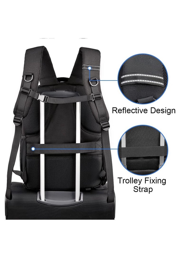 Caden - Camera Backpack Professional DSLR Bag with USB Charging Port Rain Cover Photography Laptop Backpack for Women Men Waterproof Camera Case Compatible for Sony Canon Nikon Lens Tripod Accessories - Image 1
