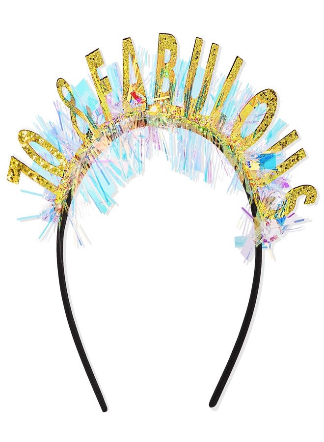 CIEHER 70th Birthday Crown - Gold Headband for Women (70th Birthday) - Image 1