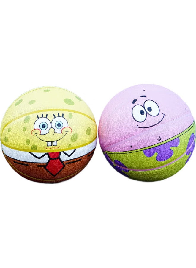 Kuangmi Spongebob Co-Branded No. 7 Basketball, Moisture-Absorbing Pu, Indoor And Outdoor Non-Slip, Wear-Resistant, Youth Training Gift Ball - Image 2