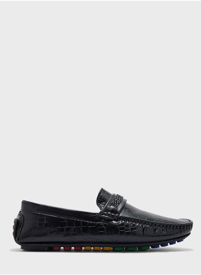 Robert Wood - Snake Print Formal Loafers - Image 1