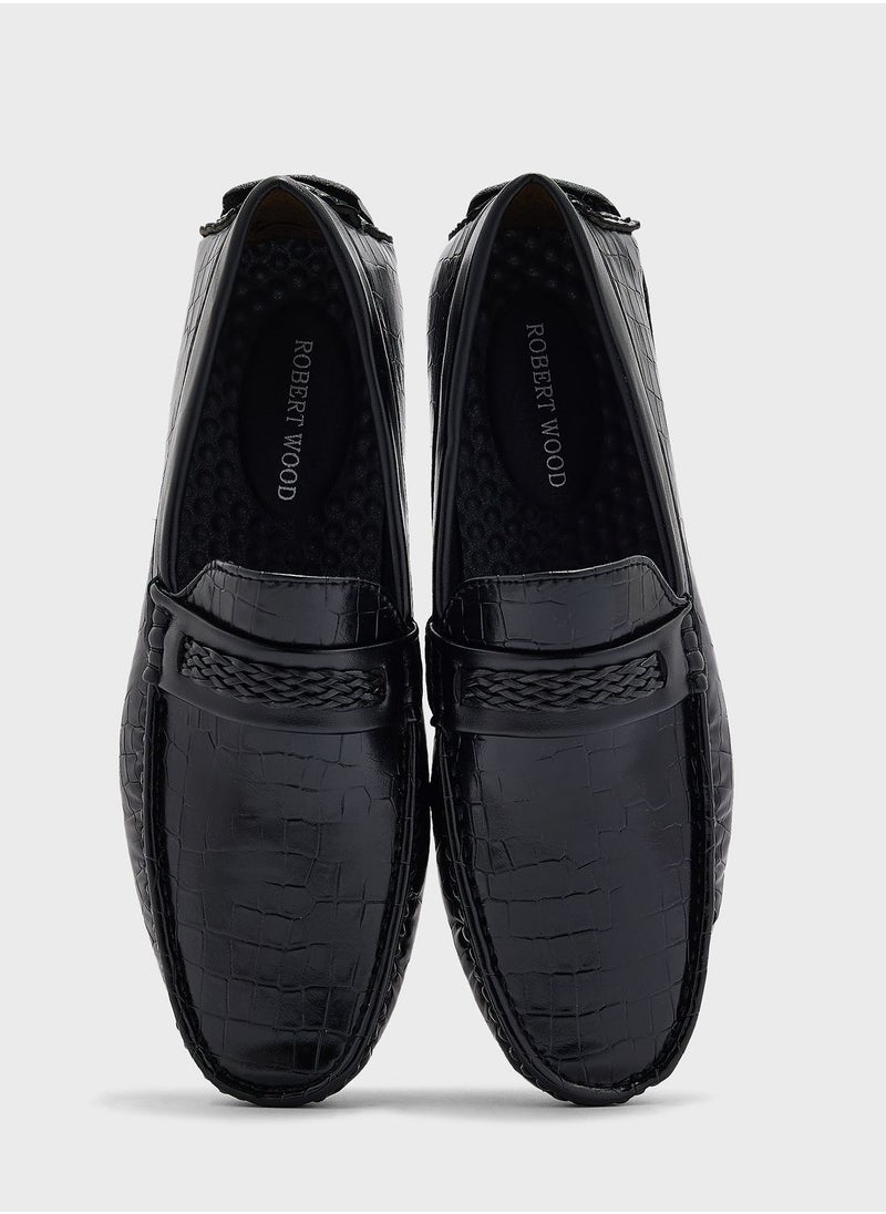 Robert Wood - Snake Print Formal Loafers - Image 1