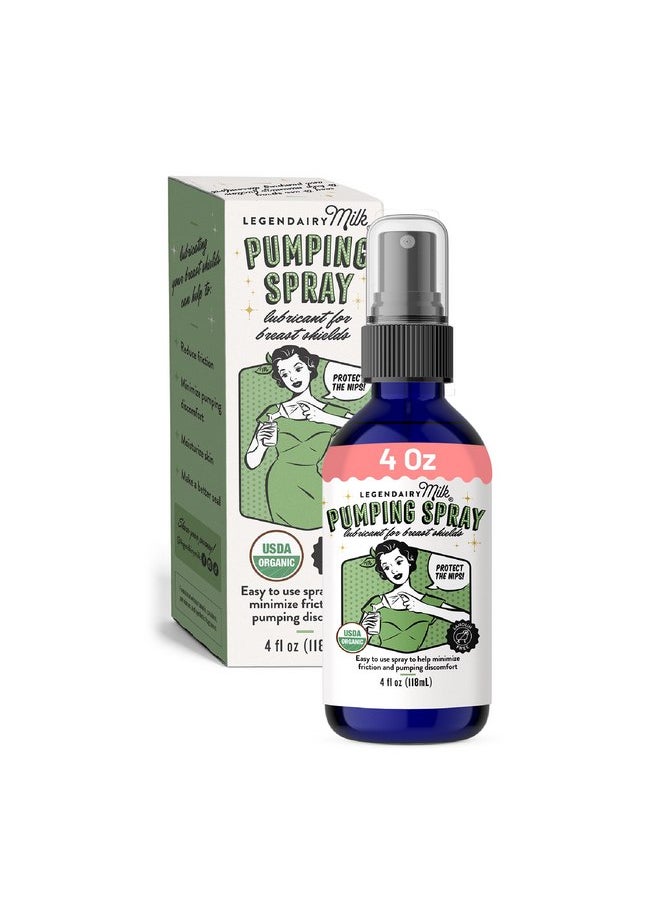 LEGENDAIRY Milk - Legendairy Milk Pumping Spray 4 oz., Helps Sore Nipples & Clogged Ducts, Organic Lubricant for Breast Shields and Flanges, Vegan Breast Pump Spray, Natural & Lanolin-Free, Made in USA - Image 1