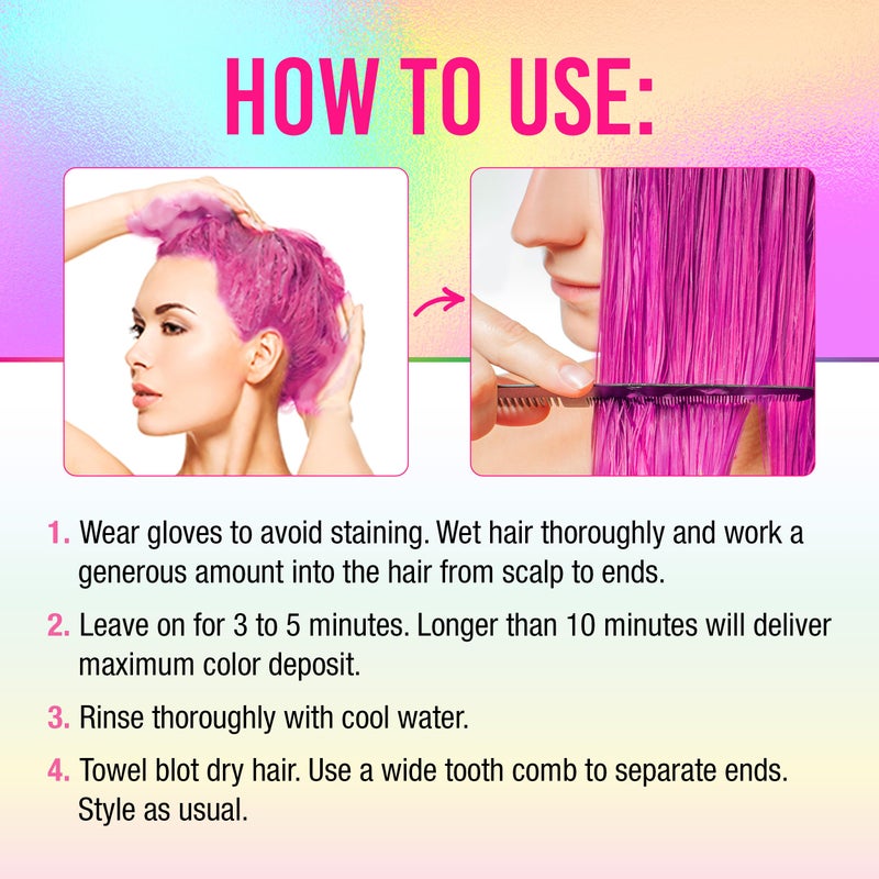 Punky Colour 3-in-1 Color Depositing Hair Cleanser & Conditioner, 8.5 fl oz. (Pinktabulous) - Image 4