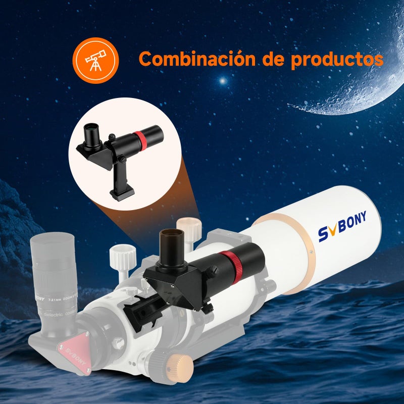 SVBONY SV182 Finderscope, Right-Angle Correct-Image Optical Finder, 6x30 Finder Scope for Astronomy Telescope, with Crosshair and Bracket - Image 5