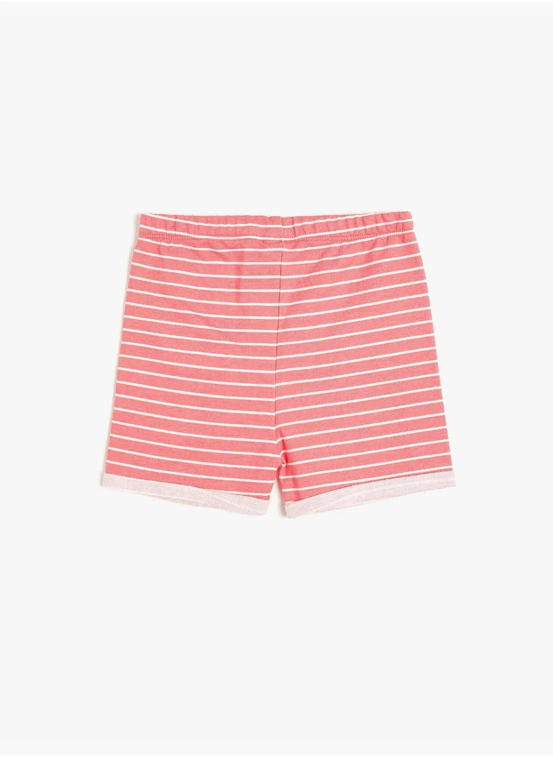 كوتون Striped Shorts