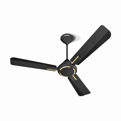 Havells 1200mm Ambrose Energy Saving High Speed Ceiling Fan|Premium Finish, Deco.Fan, Elegant Looks, High Air Delivery, 100% Pure Copper Motor|2 Yr Warranty by Brand | (Pack of 1, Midnight) - Image 1