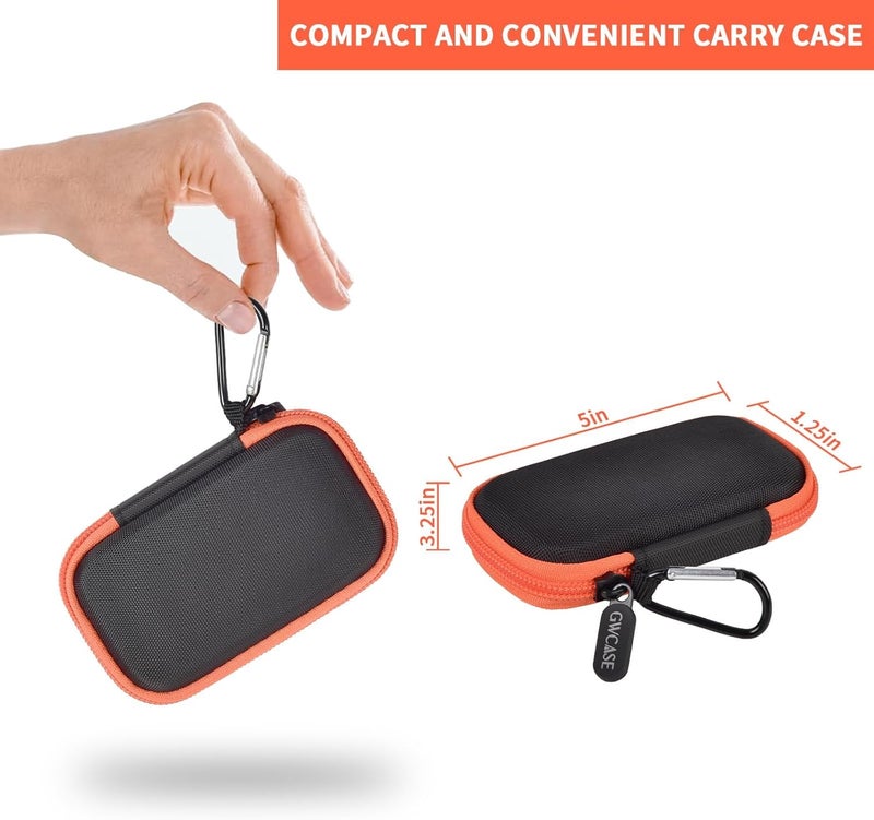 GWCASE Hard Case Compatible with SanDisk 1TB 2TB 4TB 500GB 8TB Extreme Portable SSD - Up to 1050MB/s - External Solid State Drive. Carrying Travel Holder for USB Cables -Black and Orange Zipper (Bag Only) - Image 4