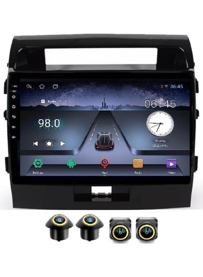 SHEZA STAR Android Car Stereo for Toyota Land Cruiser 2008-2015 4GB RAM 64GB ROM Support Carplay, M-Link Wi-Fi BT, Radio GPS, 10 Inch IPS.QLED, Screen with 360D Camera Included - Image 1