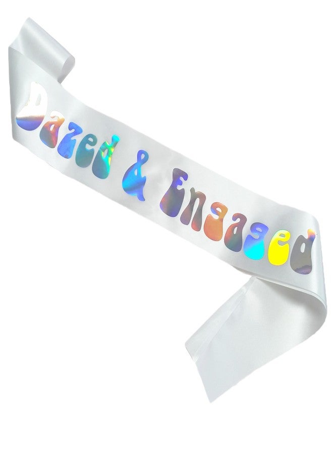 ماجنوسون جاردن وشاح ماغنوسون جاردن "مذهول ومخطوب" لحفلة توديع العزوبية للعروس العصرية، حفلة خطوبة مستوحاة من موسيقى الديسكو الهيبية في السبعينيات، هدية لحفلة توديع العزوبية لها (أبيض) - Image 1