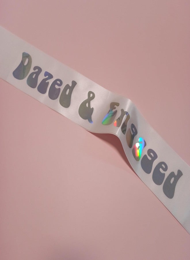 ماجنوسون جاردن وشاح ماغنوسون جاردن "مذهول ومخطوب" لحفلة توديع العزوبية للعروس العصرية، حفلة خطوبة مستوحاة من موسيقى الديسكو الهيبية في السبعينيات، هدية لحفلة توديع العزوبية لها (أبيض) - Image 2