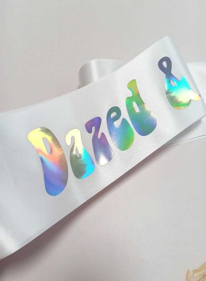 ماجنوسون جاردن وشاح ماغنوسون جاردن "مذهول ومخطوب" لحفلة توديع العزوبية للعروس العصرية، حفلة خطوبة مستوحاة من موسيقى الديسكو الهيبية في السبعينيات، هدية لحفلة توديع العزوبية لها (أبيض) - Image 4