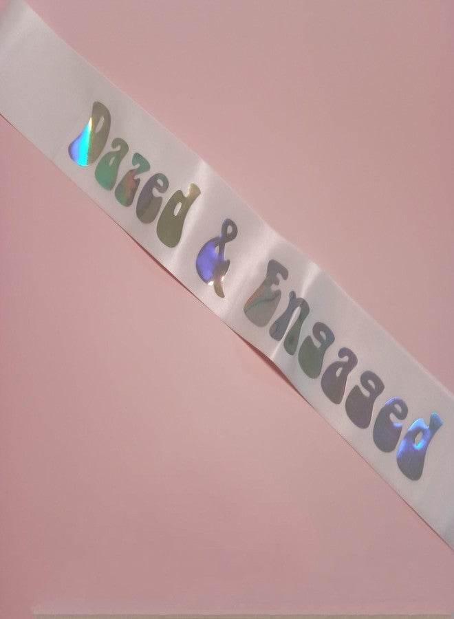 ماجنوسون جاردن وشاح ماغنوسون جاردن "مذهول ومخطوب" لحفلة توديع العزوبية للعروس العصرية، حفلة خطوبة مستوحاة من موسيقى الديسكو الهيبية في السبعينيات، هدية لحفلة توديع العزوبية لها (أبيض) - Image 3