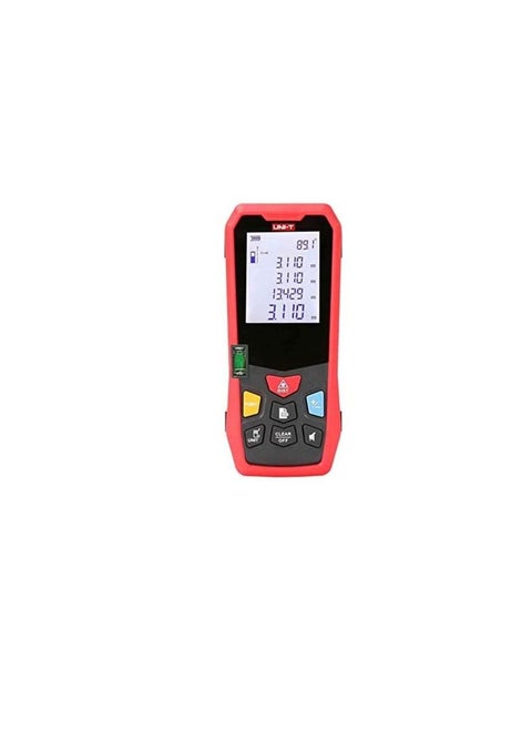 UNI-T High Precision Infrared Laser Distance Meter | 100 Meter Digital Ruler With Physical and Electronics Leveler | Professional Red Laser Multiple functions Meter | LM100