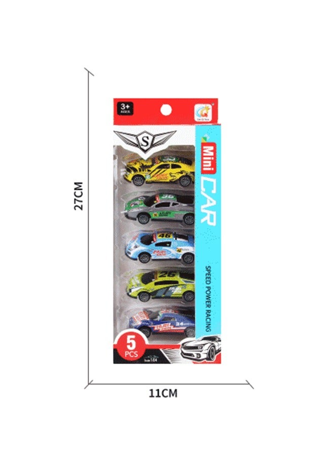 5-Pack Alloy Toy Car Model Simulation Model Car Racing Car Toys for Children Gift Collectible  - Image 4