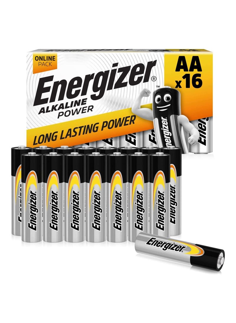 Energizer Energizer AA Batteries, Alkaline Power, 16 Pack, Double A Battery Pack - Noon Exclusive  - Image 1