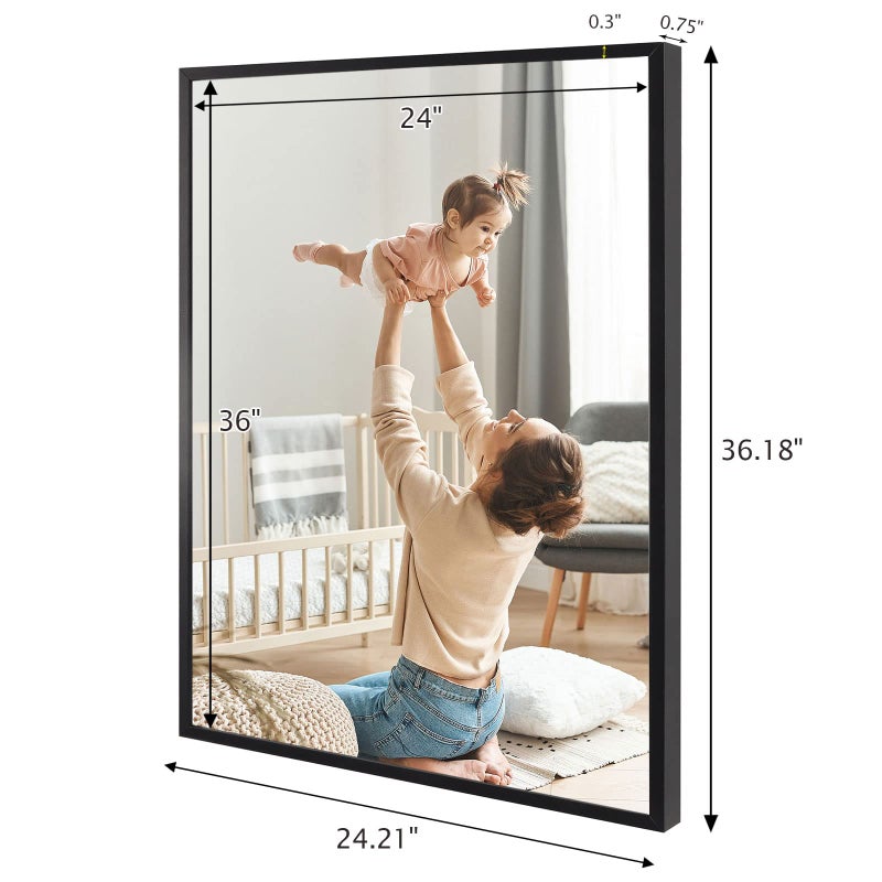 Podronale 24x36 Snap Frame Black Poster Frames Set of 2 Front-loading Frame Metal Click Frame,Coating Aluminum Profile with High Definition Plexiglass - Image 2