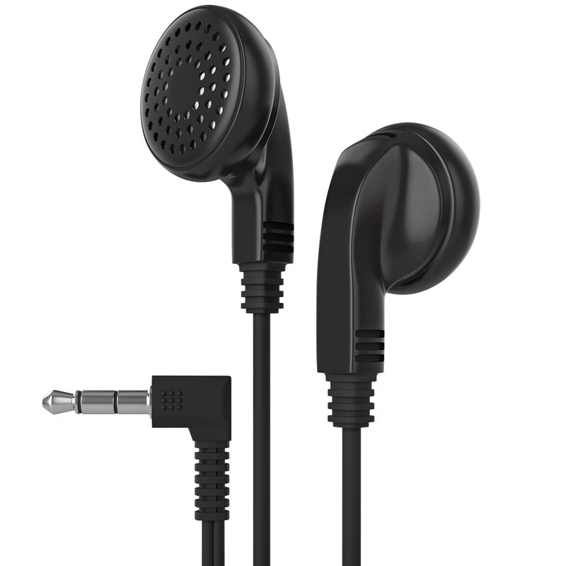 Maeline Bulk 10 Pack Earphones with 3.5 mm Headphone Plug Compatible with iPhone, Android, MP3 Player, Laptop, Computer for School, Libraries, Hospitals, Travel - Black - Image 2