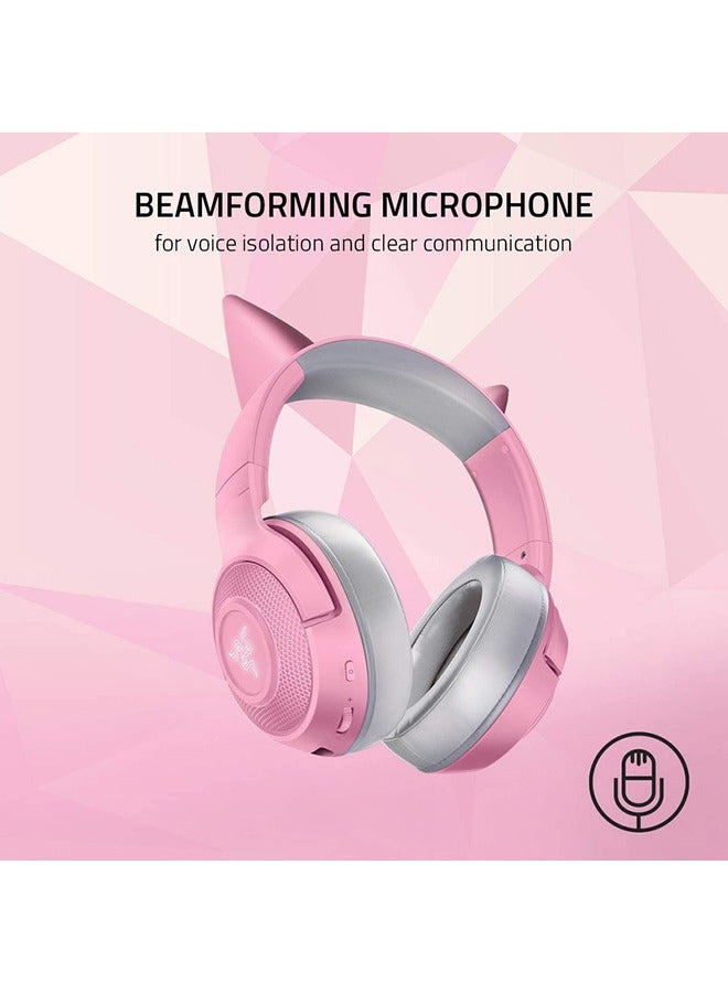 general razer kraken bt kitty Edition, Wireless Bluetooth Headset With Chroma Rgb,  Low Latency Connection, Custom-Tuned  Drivers, Beamforming Microphone - Image 5