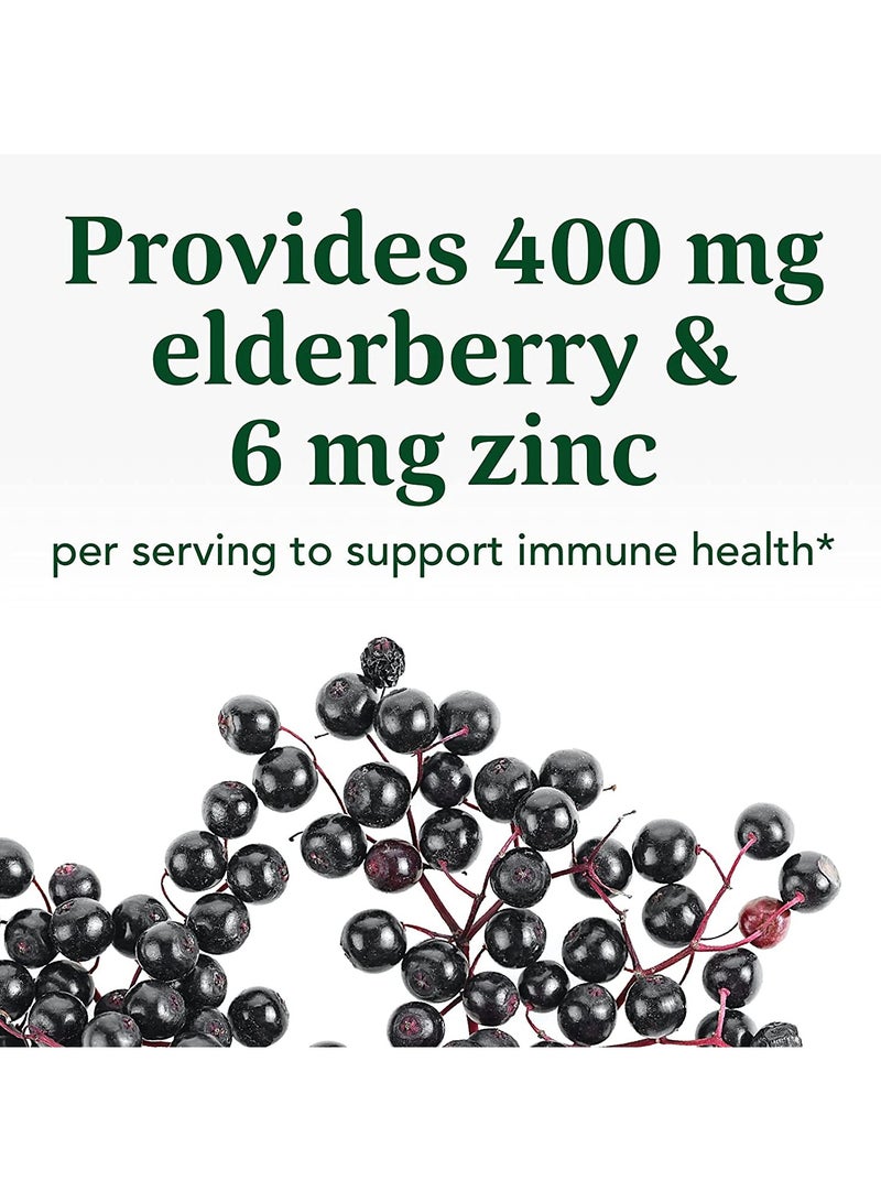 MegaFood ELDERBERRY IMMUNE SUPPORT,400MG ELDERBERRY PER SERVING, EXCELLENCE SOURCE OF ZINC, DIETARY SUPLEMENT 54 GUMMIES / 27 SERVINGS - BERRY - Image 5