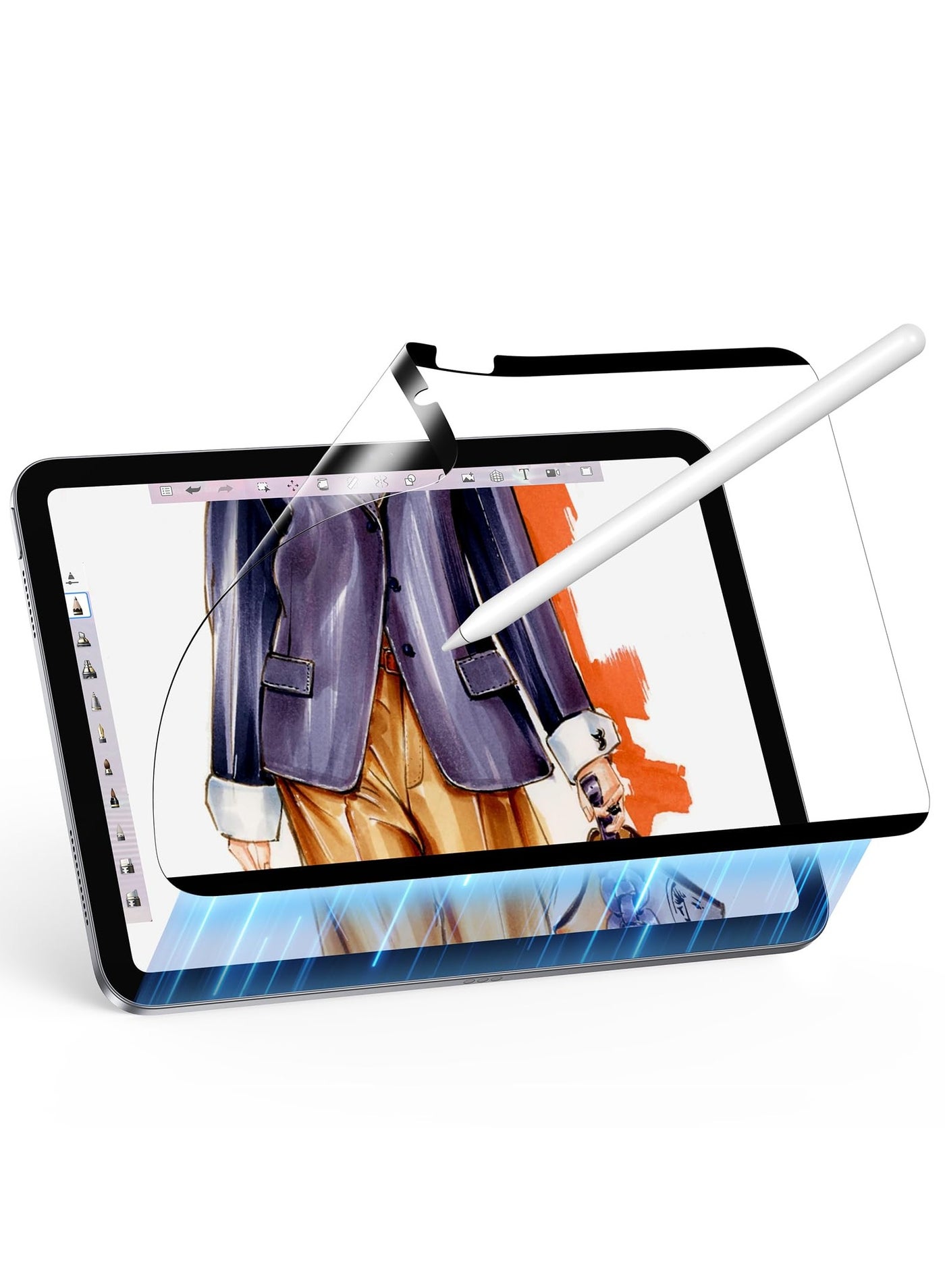 DUSALA Paper-Feel Magnetic Screen Protector for iPad 11th/10th Generation A16 (11/10.9 Inch 2025/2022) Write and Draw Like on Paper Detachable and Reusable Compatible with Tempered Film Anti-Glare