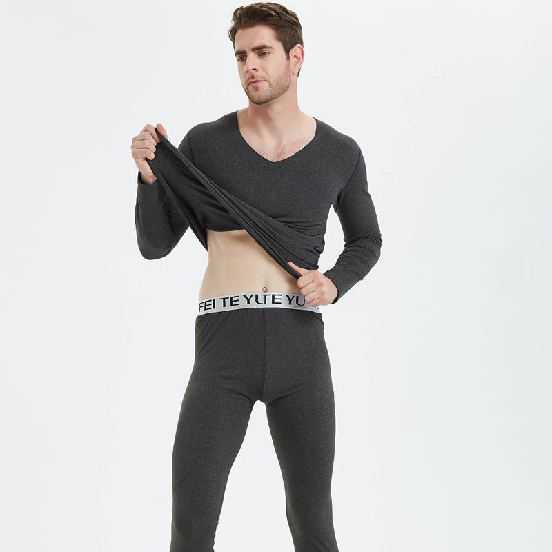 Cashmere Silk Men'S Thermal Underwear Set Middle-Aged And Elderly Autumn Clothes Autumn Pants Men'S Thin Autumn Clothes Manufacturer - Image 4