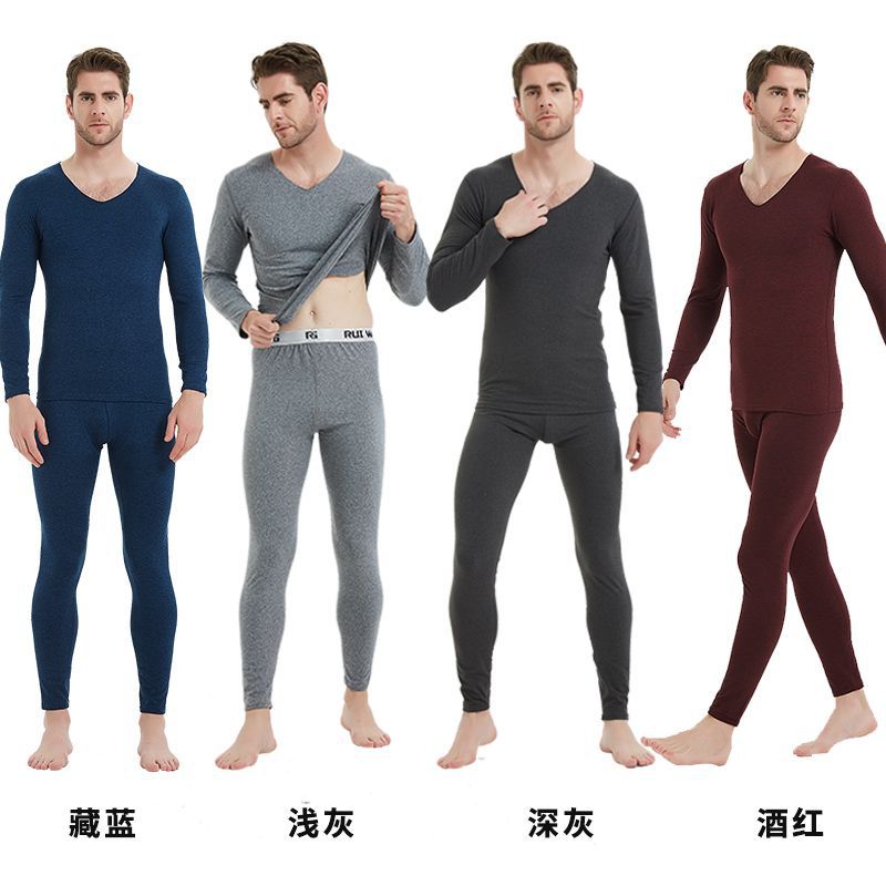Cashmere Silk Men'S Thermal Underwear Set Middle-Aged And Elderly Autumn Clothes Autumn Pants Men'S Thin Autumn Clothes Manufacturer - Image 5